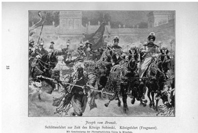Sleigh Ride during the Time of King Sobieski (Fragment) by Jozef Brandt